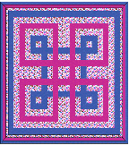 Interlaced Squares quilt pattern