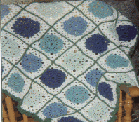 Flower Petal crocheted quilt pattern
