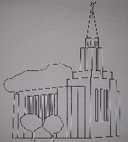 Oquirrh Mountains Temple quilt pattern