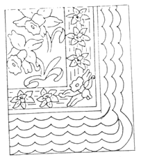 Wholecloth queen quilt pattern
