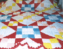 Jacob's Ladder Crocheted Quilt