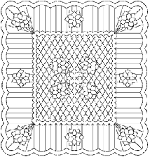 Wholecloth full size quilt pattern