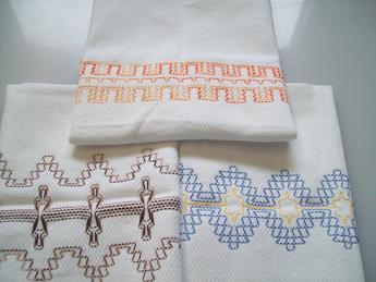 Huck embroidery border set E